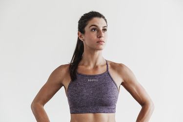 Nobull High-Neck Matte Women's Sports Bras Deep Lavender | Australia (UV4376)